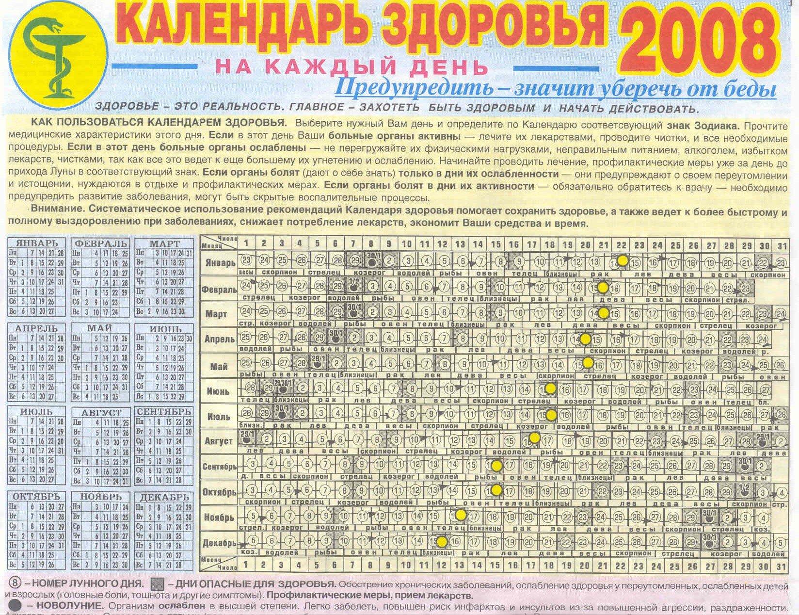 Календарь здоровья на год СПД Шушковский В.В. Центр нетрадиционной медицины и массажа - отзывы, фото, цены